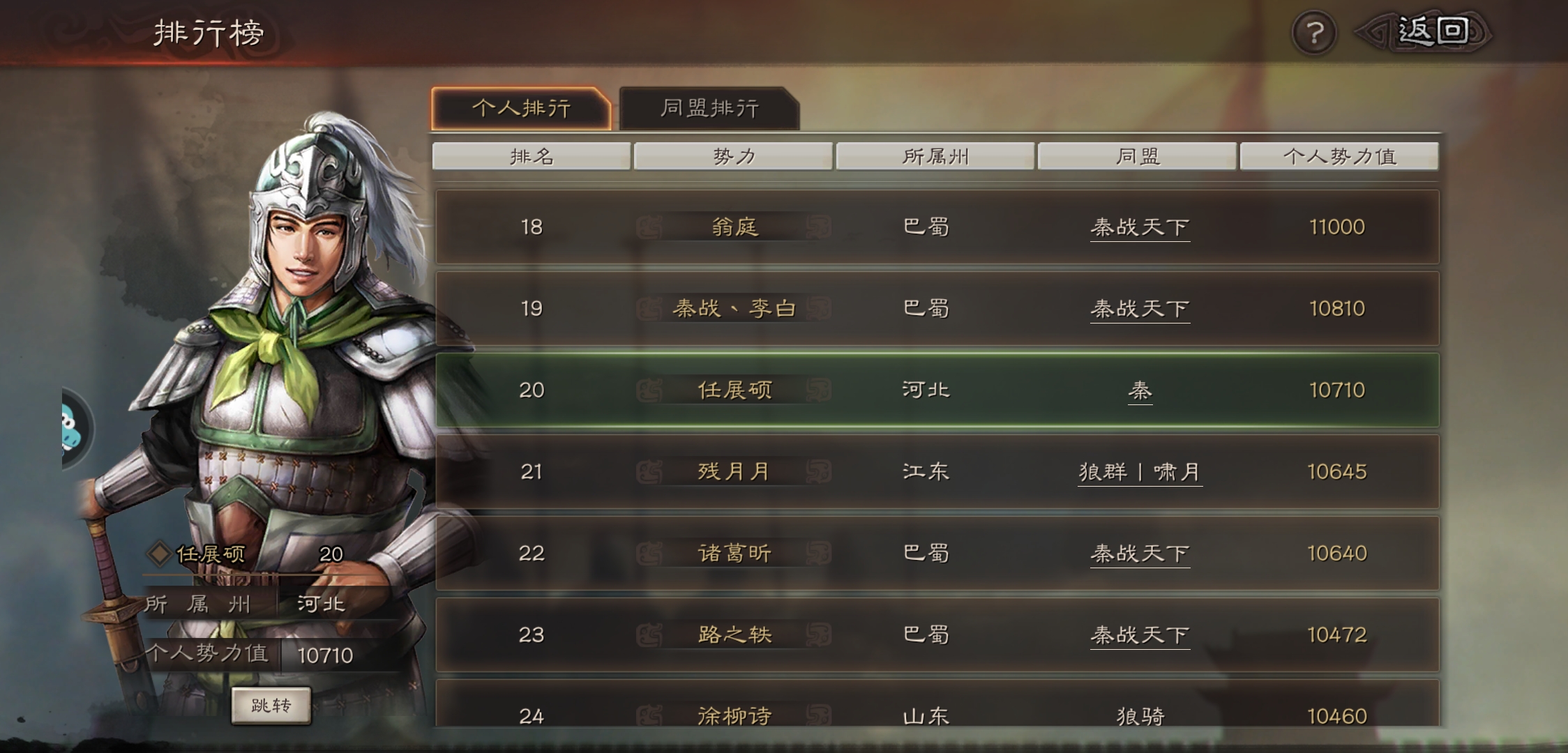 三国在榜号，出了0